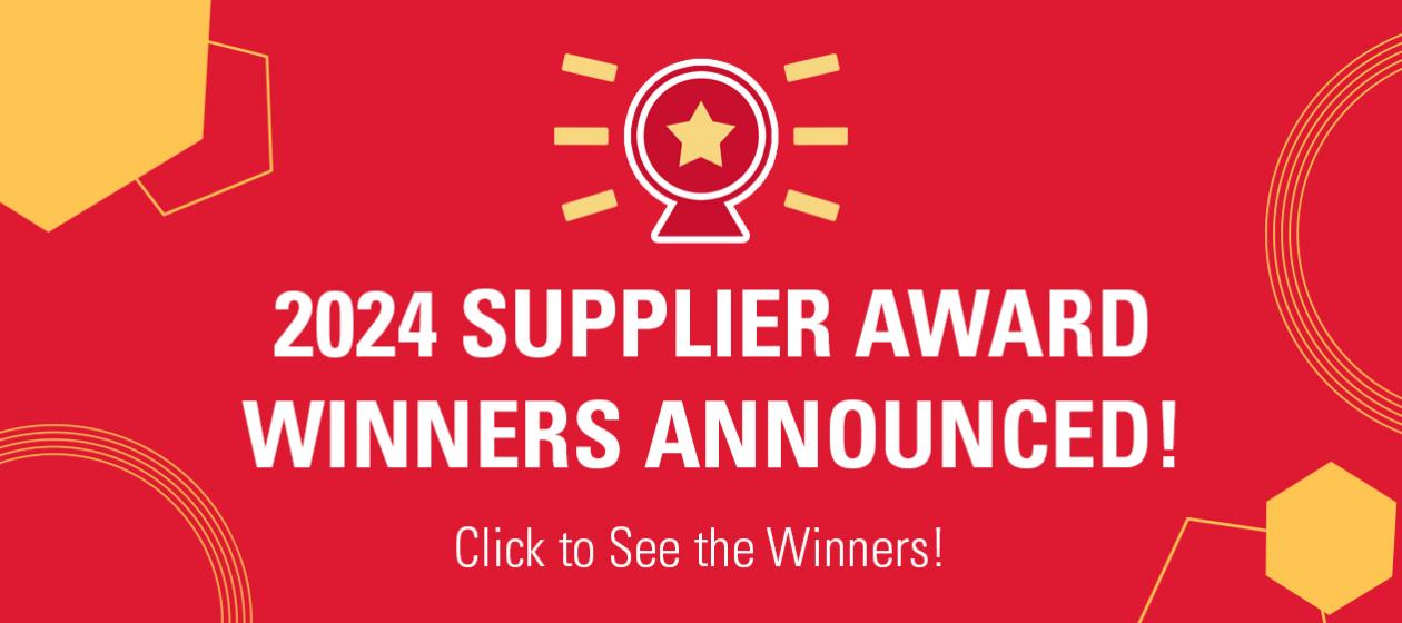 2024 Supplier Award Winners Announced!